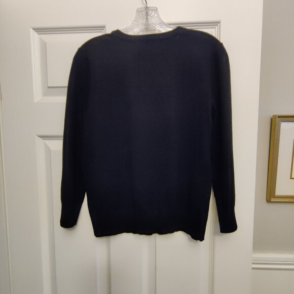 NWOT Cable & Gauge BLACK Cardigan SZ-Small Customized Rhinestone Buttons - Picture 4 of 7